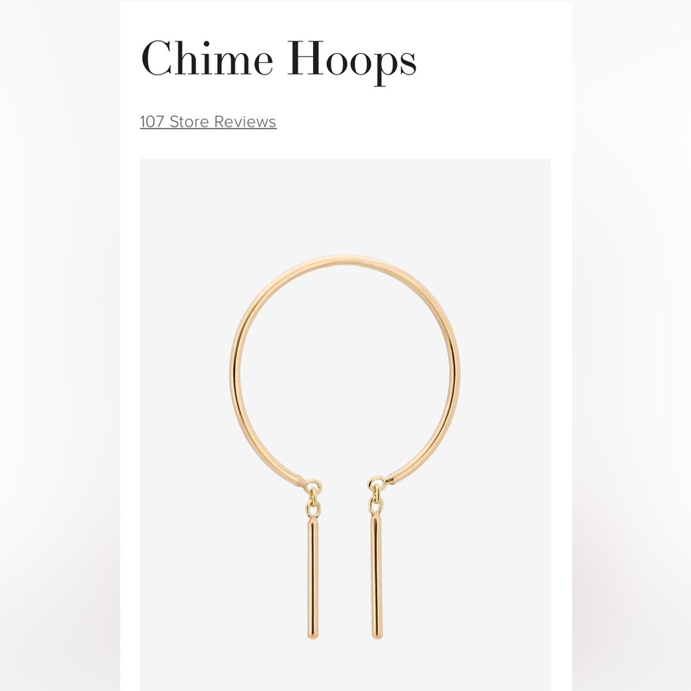 JackandG large chime hoop, 18G, 14 carat gold.